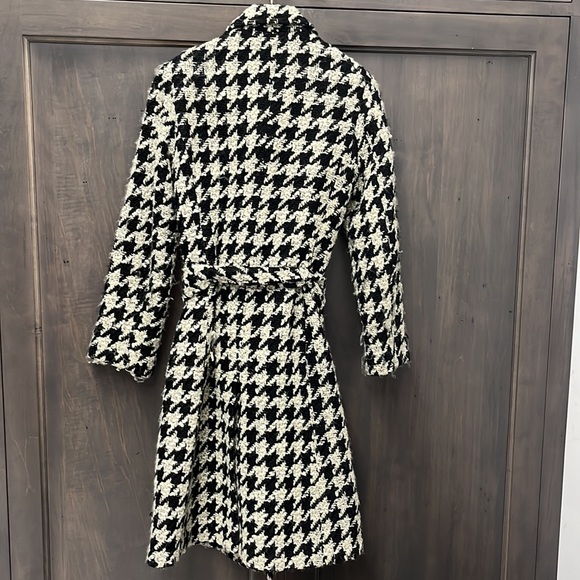Zara houndstooth coat Women’s small - Picture 3 of 7